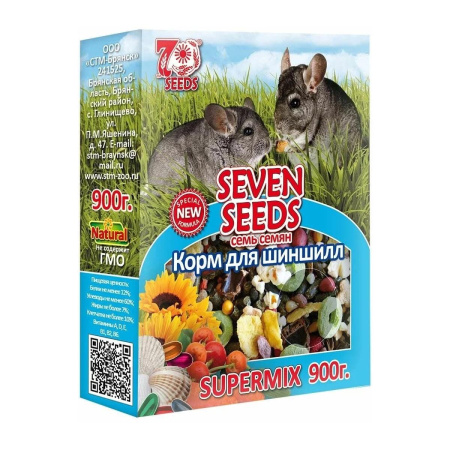 SEVEN SEEDS SUPERMIX корм д/шиншил 900г (1*6) S305