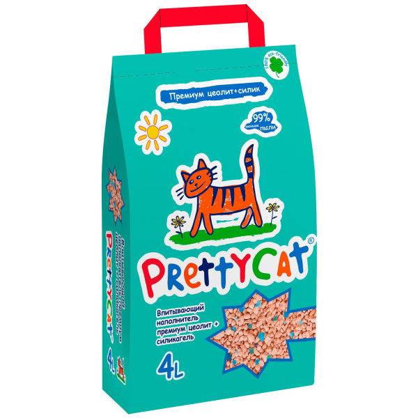 PRETTY CAT наполнитель впитывающий для кошачьих туалетов Premium 4л/2кг