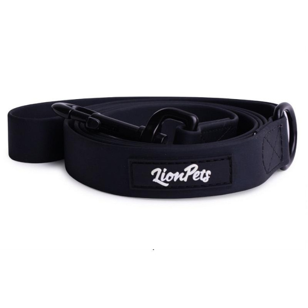 Поводок из биотана прошитый LionPets LP-730-1 Черный Р2 (Ширина 2.5 см, длина 1,5 метра)