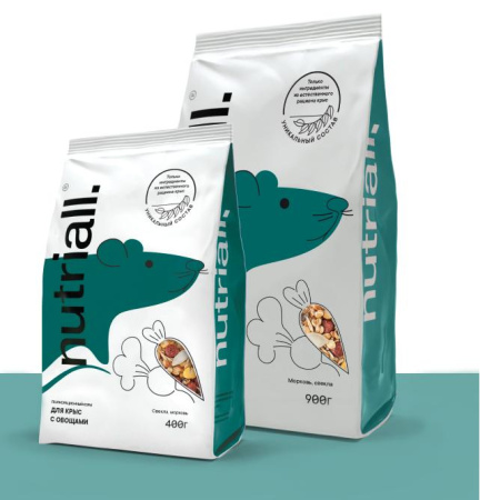 Nutriall корм д/крыс с фруктами 400г