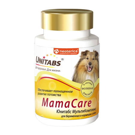 ЮНИТАБС MamaCare с В9 д/беременных собак 100 таб.