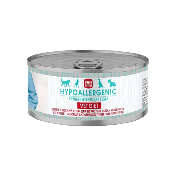 Solid Natura VET Hypoallergenic диета для собак влажный 0,1 кг