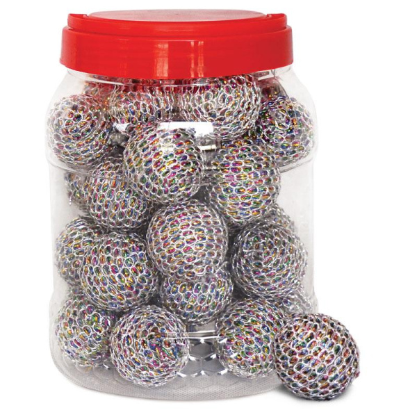 3892 Игрушка д/кошки "Мяч калейдоскоп" d40мм 1шт (1*36шт) ТРИОЛ