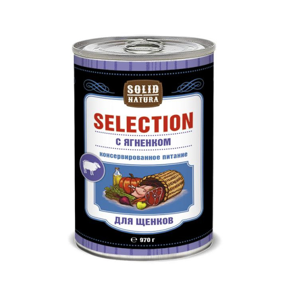 Solid Natura Selection консервы д/щенков Ягненок 0,97кг