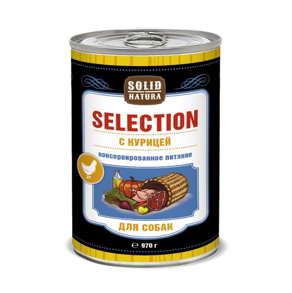 Solid Natura Selection консервы д/собак Курица 0,97кг