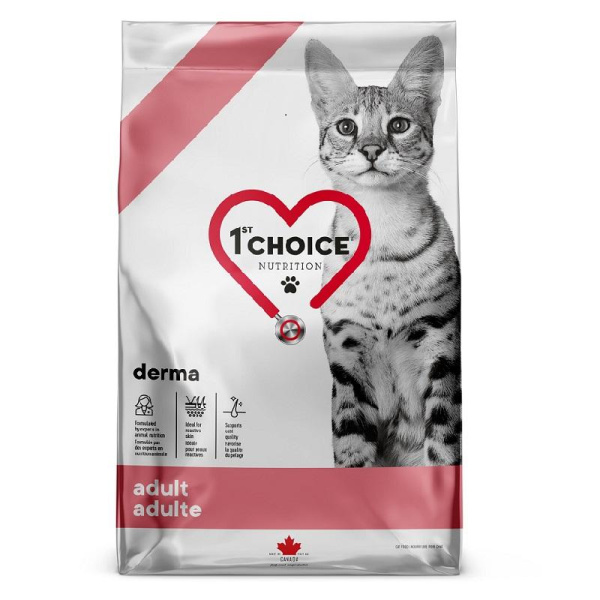 1st CHOICE GF DERMA корм для кошек с гиперчувствительной кожей, лосось, 1.8 кг