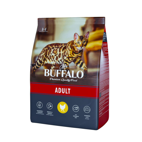 Mr.Buffalo ADULT Сухой корм д/к (курица) 0,4 кг