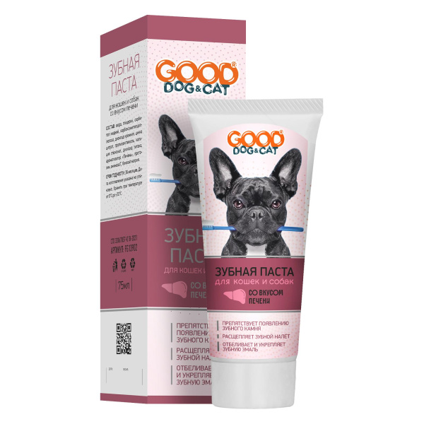Good Cat&Dog Зубная паста для кошек и собак со вкусом печени 75мл