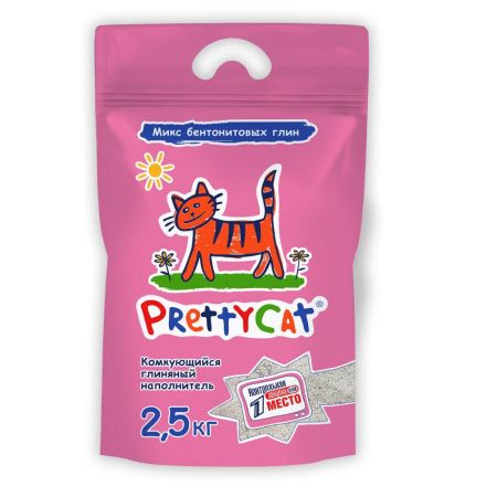PRETTY CAT Euro Mix Наполнитель комкующийся с Алое 2,5кг