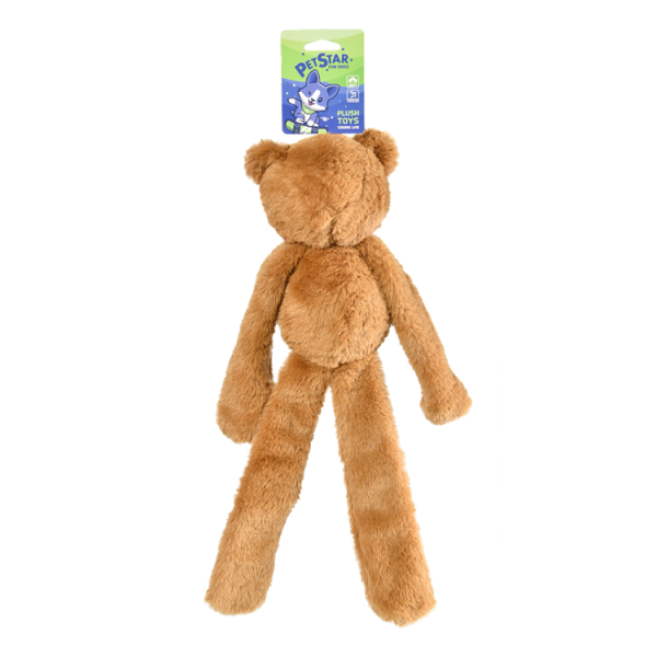 PET STAR игр.д/собак 47*45см МЕДВЕЖОНОК с пищалкой, плюшевая, цветв ассорт.