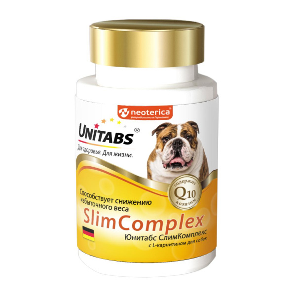 ЮНИТАБС SlimComplex с Q10 д/собак 100 таб.