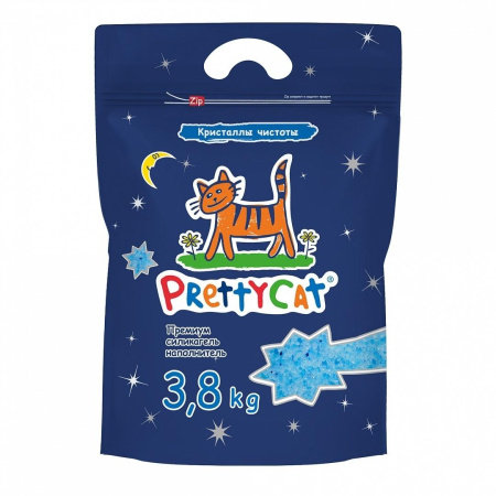 PRETTY CAT Кристаллы чистоты Наполнитель силикагель 3,8кг