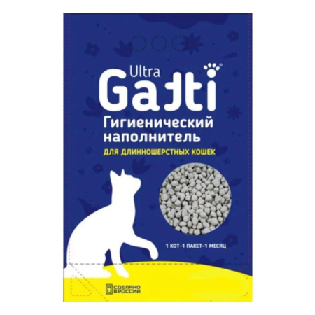 Наполнитель Gatti Ultra 3л впитывающий д/длинношерст.кошек (1*9)
