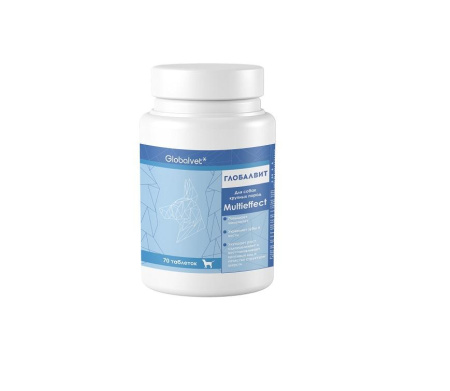 GlobalVet Глобалвит Комплекс Multieffect (adult) для собак крупных пород 70 таб