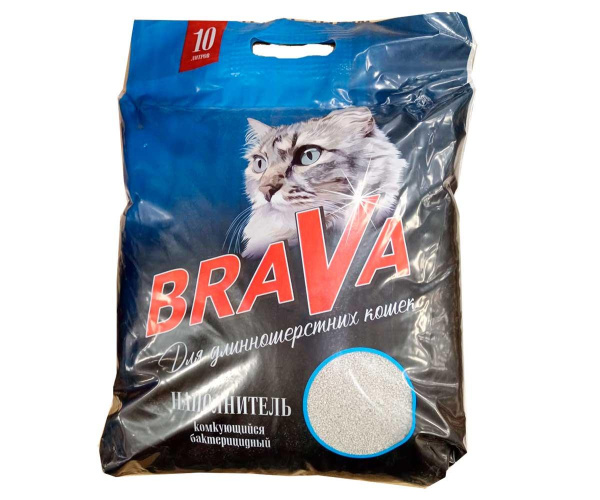 БРАВА 10л д/длинношерст. кошек комкующийся