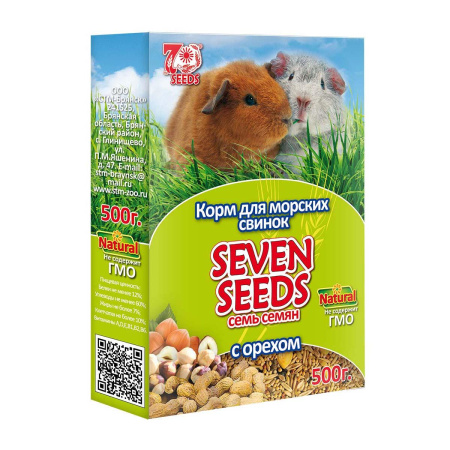 SEVEN SEEDS корм д/морских свинок с орехом 500г (1*16) S106