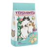 TOSHIKO натуральный комкующийся наполнитель древесный зеленый чай 7,6кг/20л