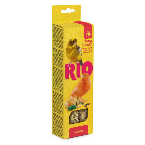 RIO Палочки д/канареек медом и полезн.семенами 2*40г