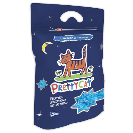 PRETTY CAT Кристаллы чистоты Наполнитель силикагель 1,9кг