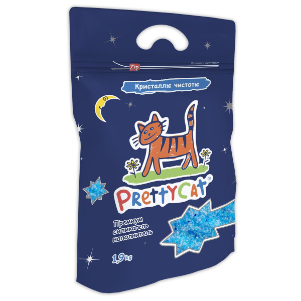 PRETTY CAT Кристаллы чистоты Наполнитель силикагель 1,9кг