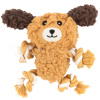 Игрушка AROMADOG Rescue для собак Собачка с канатами 15 см с пищалкой, рыжий