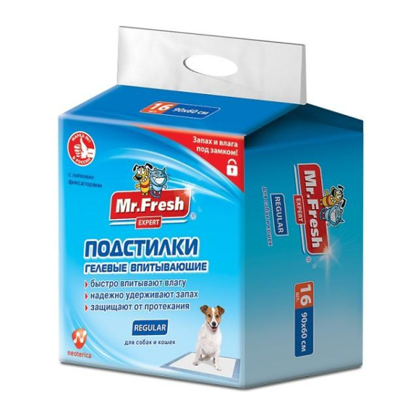 Мр.ФРЕШ Expert пеленки д/ежедневного применения Regular 90*60 (16 шт)