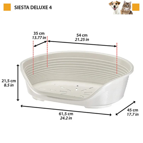 ФЕРПЛАСТ Лежак д/собак SIESTA DELUXE 4 светло-зеленый
