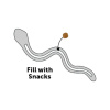 Игрушка для лакомств SNEACKY SNAKE, 42 см, ТПР, синий FL519437
