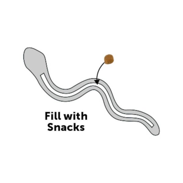 Игрушка для лакомств SNEACKY SNAKE, 42 см, ТПР, синий FL519437
