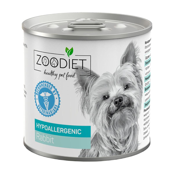 Zoodiet Hypoallergenic Rabbit/Кролик для собак (гипоаллергенно), 240 г