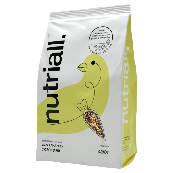 Nutriall корм д/канареек с овощами 400г