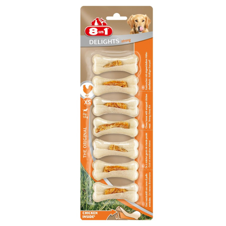 8в1 DELIGHTS Strong ХS косточка 7,5 см. д/собак мелких пород (7 шт), 150 г