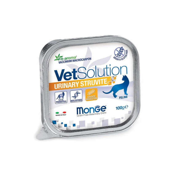 Диет. корм Monge VetSolution Cat Urinary Struvite Уринари Струвит д/кошек 100г