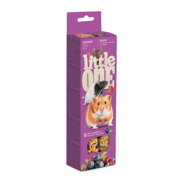 Little One Палочки д/хомяков,крыс,мышей,песчанок с ягодами 2*60г