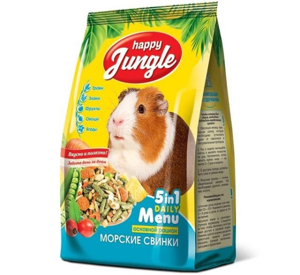 HAPPY JUNGLE корм д/морских свинок 400гр