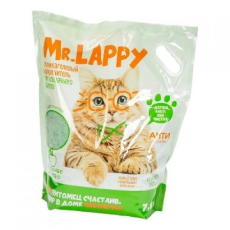 Силикагелевый наполнитель Зеленое яблоко Mr.Lappy 7,6л