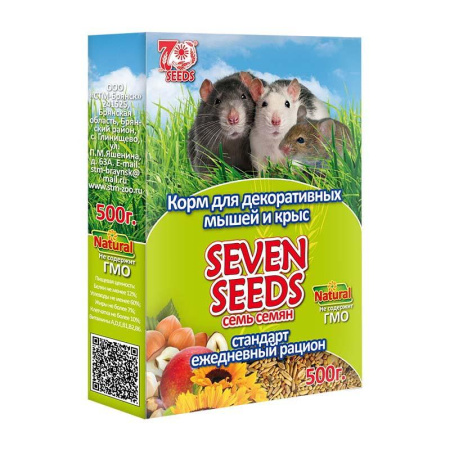 SEVEN SEEDS корм д/декор.мышей и крыс стандарт 500г (1*12) S105