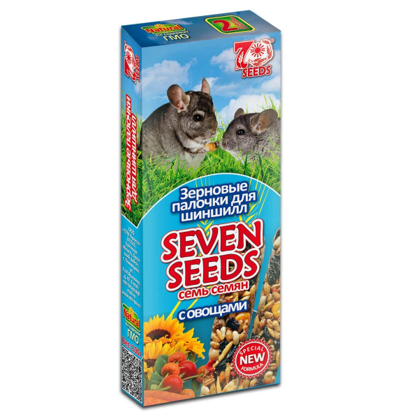 SEVEN SEEDS Палочки д/шиншилл с овощами 2шт (1*22) S410