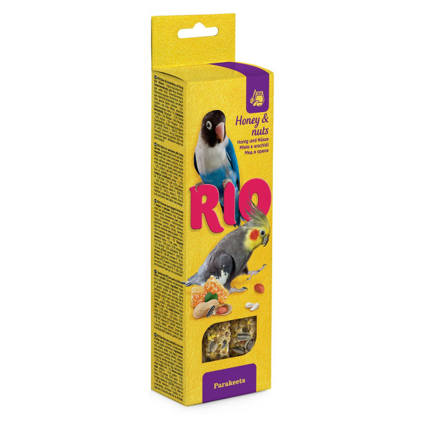 RIO Палочки д/средн.попугаев с медом и орехами 2*75г