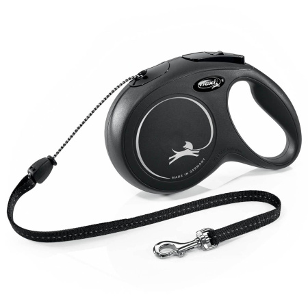 Flexi рулетка New Classic M (до 20 кг) 8 м трос черная