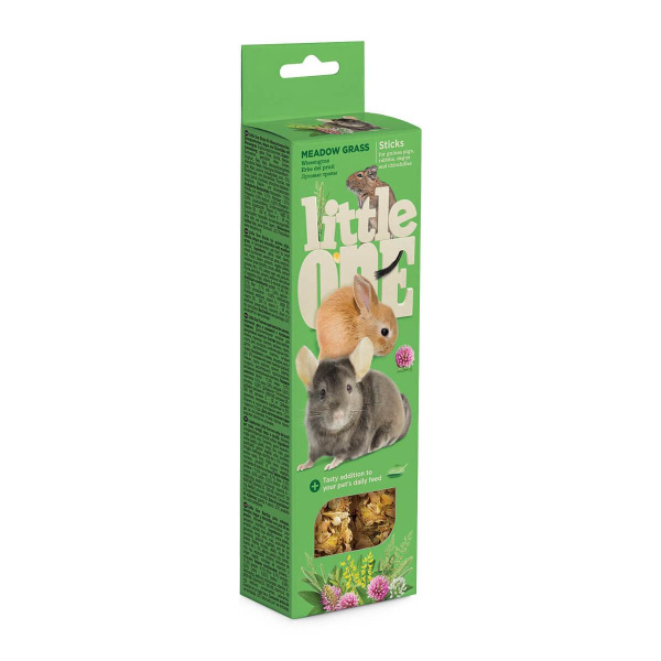 Little One Палочки д/морск.свинок,кроликов,шиншилл с луговыми травами 2*55г