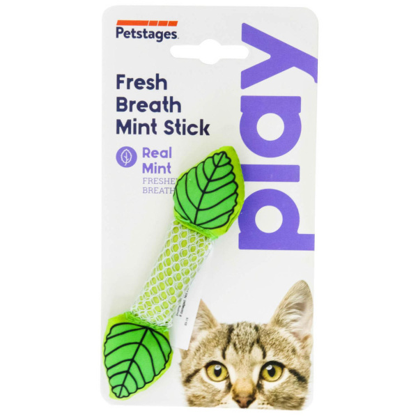 Petstages игрушка для кошек Dental "Мятный листик" 11 см