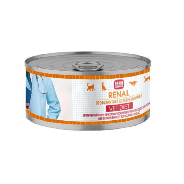 Solid Natura VET Renal диета для кошек влажный 0,1 кг