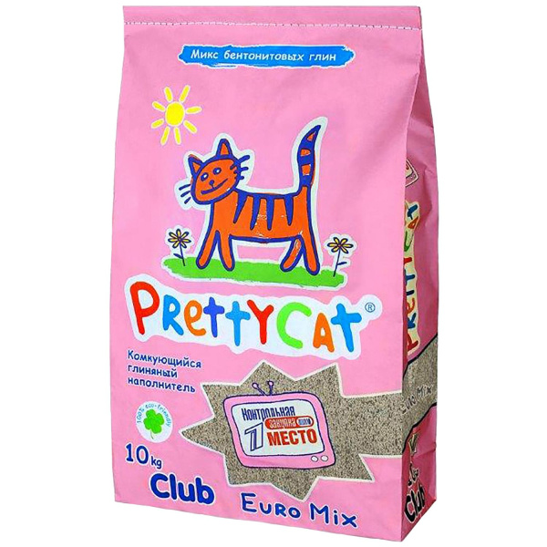 PRETTY CAT Euro Mix Наполнитель комкующийся с Алое 10кг