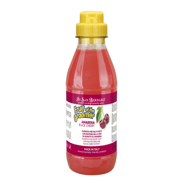 ISB Fruit of the Groomer Black Cherry Шампунь для короткой шерсти с протеинами шелка 500 мл