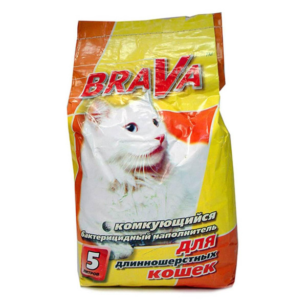 БРАВА 5л комкующийся длин. кошка