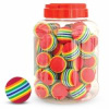3821 Игрушка д/кошки "Мячик полосатый" красный 1шт (1*50) ТРИОЛ
