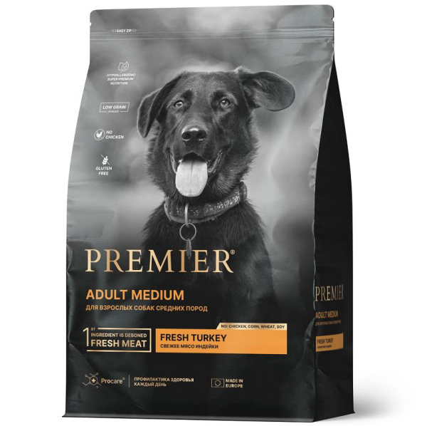 Premier Dog Turkey ADULT Medium (Индейка д/соб. средних п-д) 10кг