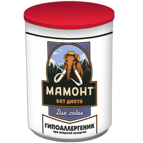 Мамонт VET Diet Hypoallergenic диета для собак влажный 0,525 кг