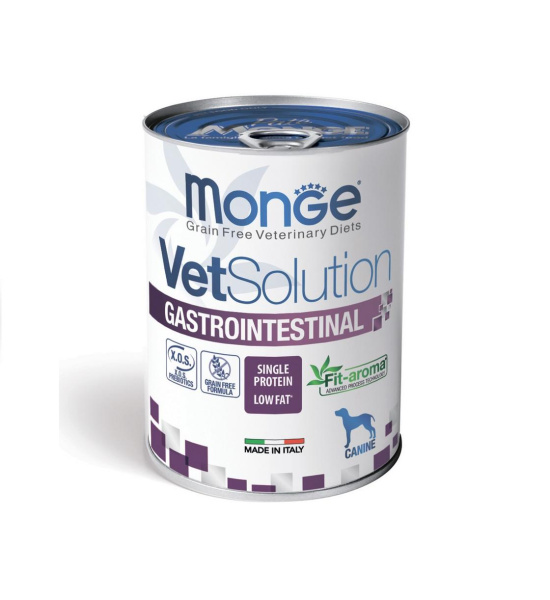 Диет. корм Monge VetSolution Dog Gastrointestinal Гастроинтестинал д/собак при заболеваниях ЖКТ 400г